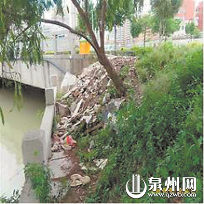 鲤城区金龙街道南低渠建筑垃圾堆积