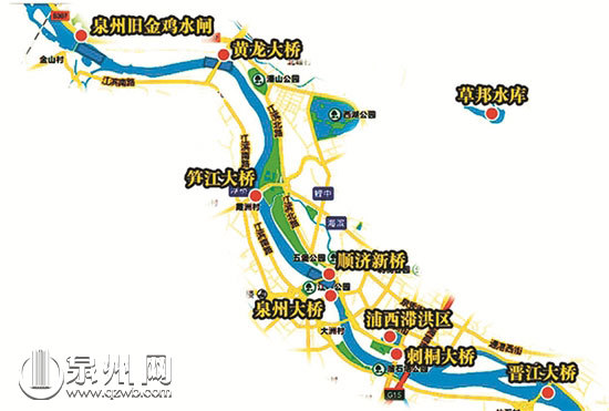 中心市区周边部分危险水域（姜贝 张晓明 制图） 