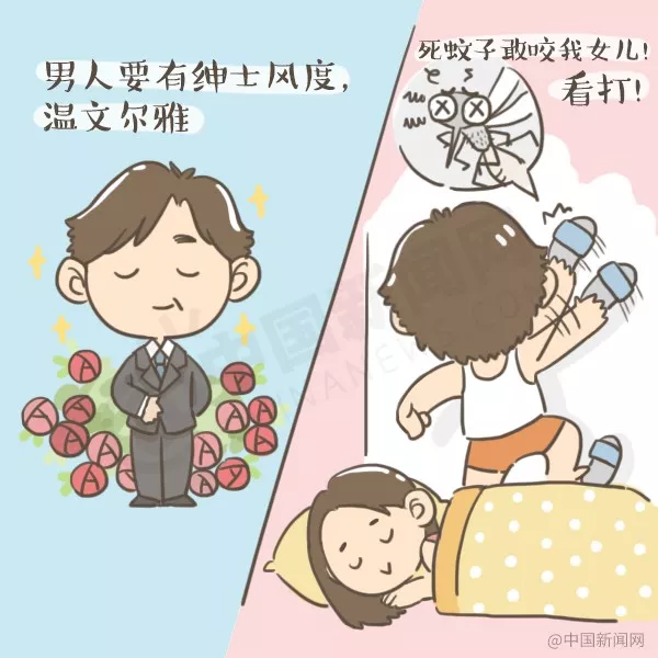 【漫画】爸爸节快乐! 其实每个爸爸都是“两面派” 【漫画】爸爸节快乐! 其实每个爸爸都是“两面派”