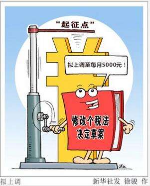 个税起征点上调