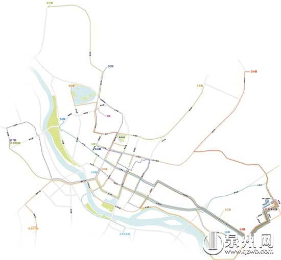 市行政服务中心公交线路示意图 (姜贝 凯芳 绘) 市行政服务中心公交线路示意图 (姜贝 凯芳 绘)