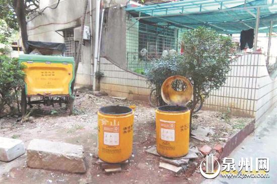 鲤城区金山社区北22幢4梯旁垃圾收集点地面未硬化 