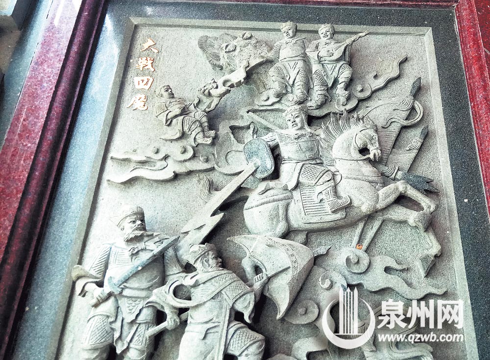 墙上青石雕讲述神话故事 墙上青石雕讲述神话故事