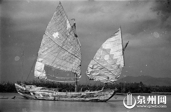 当年进出泉州湾的帆船。（陈世哲 摄）