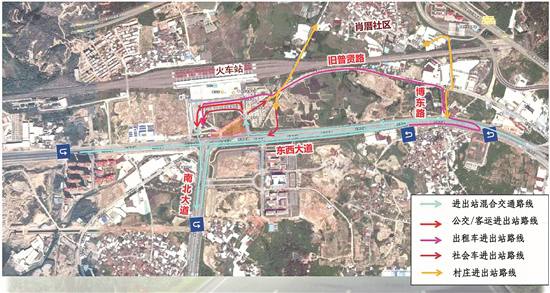 交通组织临时调整示意图