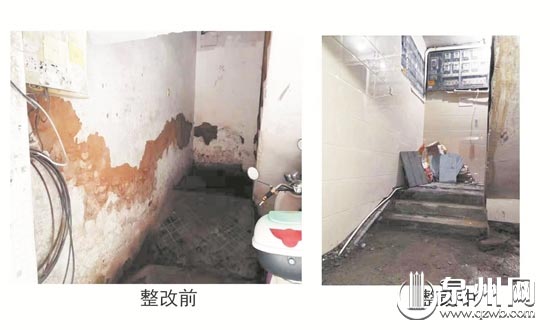 改造前的楼道又破又旧