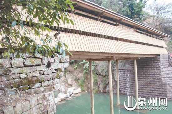 古廊桥修缮通过验收再次横跨青山绿水之间