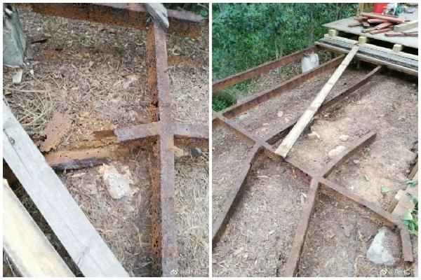 郑成功公园木栈道龙骨腐蚀严重