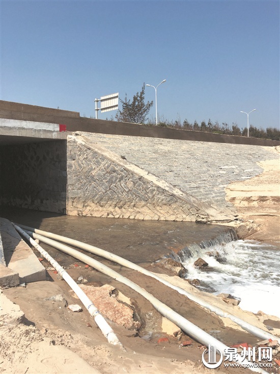 记者到现场发现水质已恢复正常