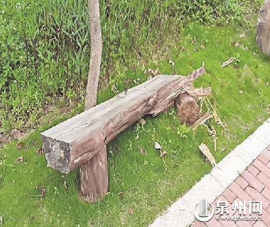 白水营公园公共设施破损