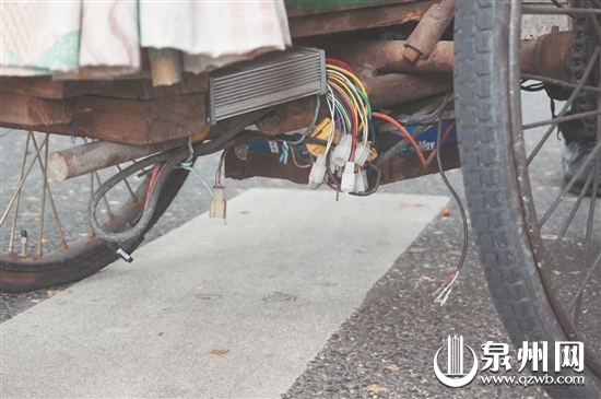 加装电机的三轮车存在安全隐患