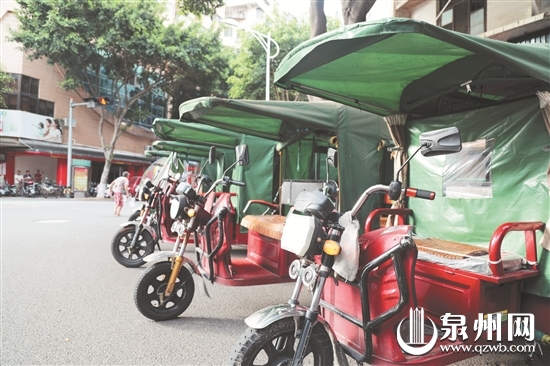 交警查获的非法营运三轮车