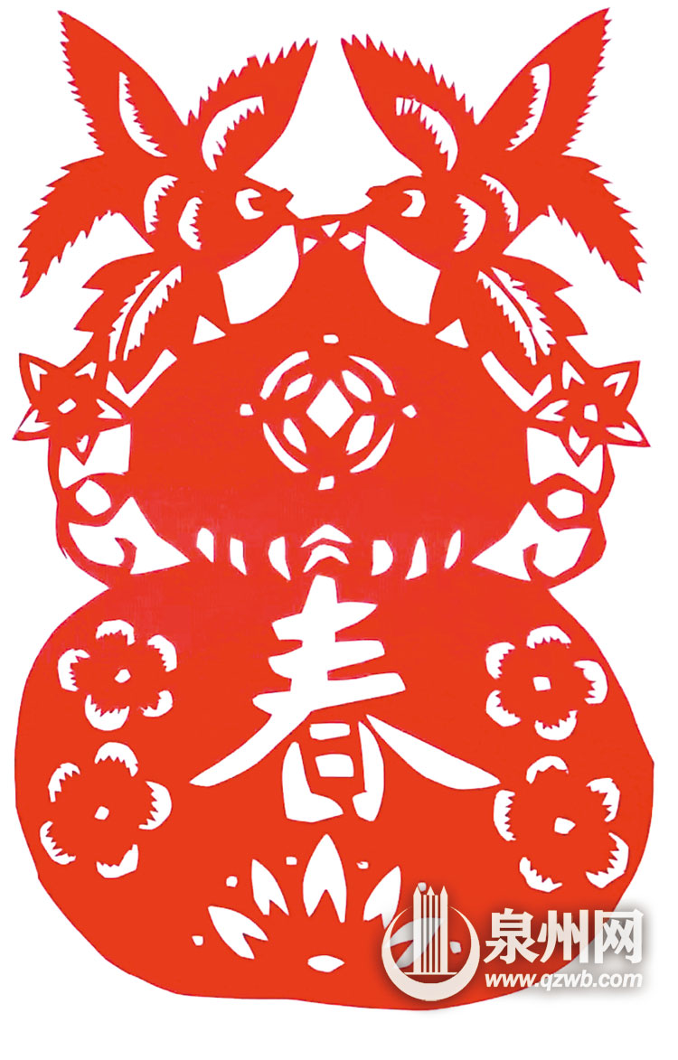 师生们的剪纸作品
