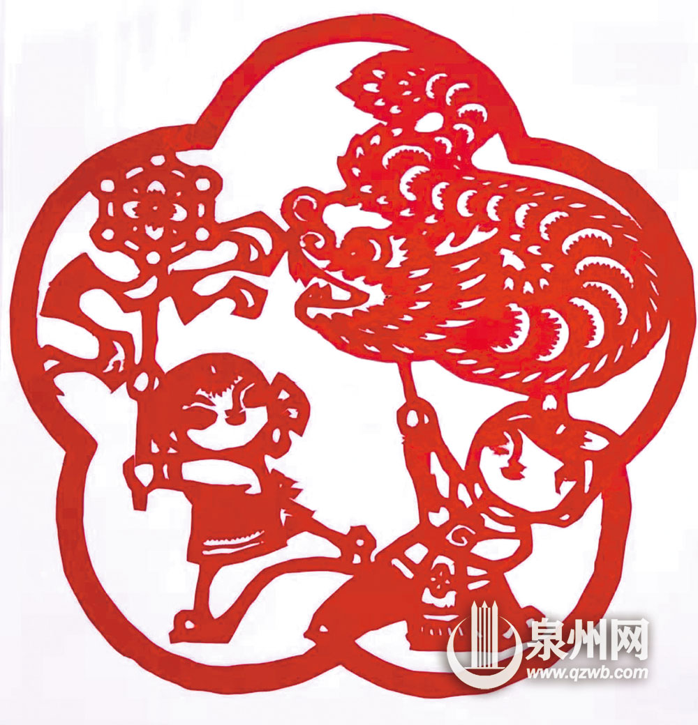 师生们的剪纸作品