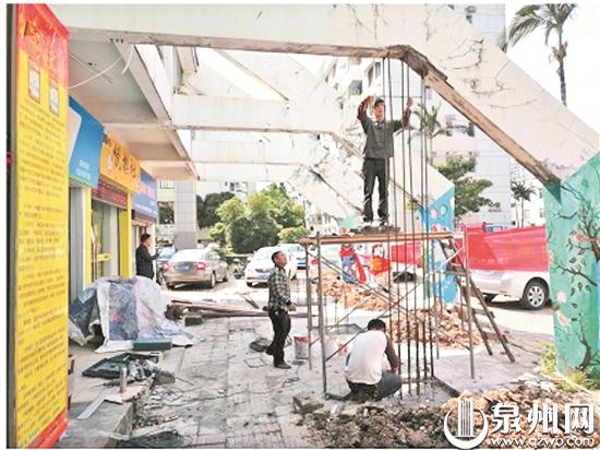 综合楼加固补强中