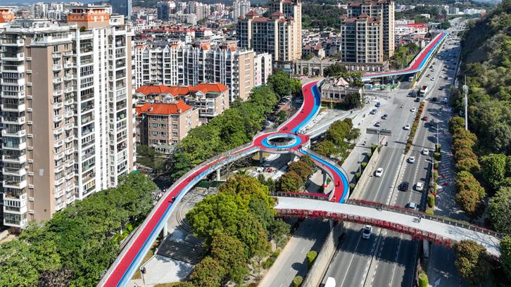 泉州中心市区坪山路北段快捷化改造稳步推进 “空中彩色廊道”成新晋打卡地