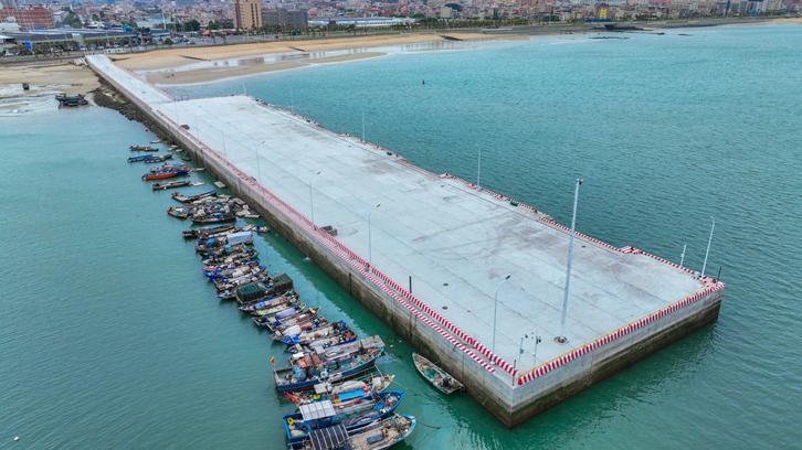 石狮市锦尚东店一级渔港工程顺利通过交工验收