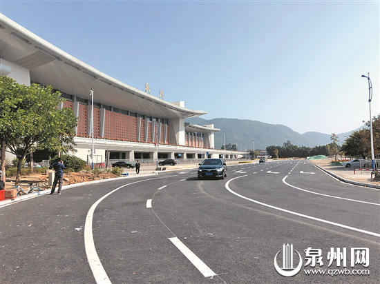 泉州火车站枢纽站站前广场接客通道已开通