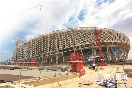 晋江市第二体育中心正如火如荼建设中   