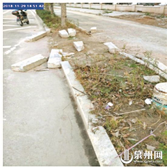 滨海街路面破损未整治 